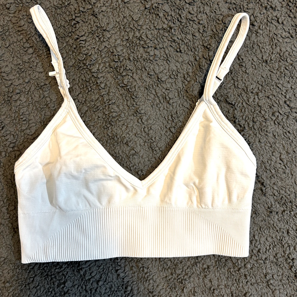 Lululemon Athletica White V-Neck Bralette